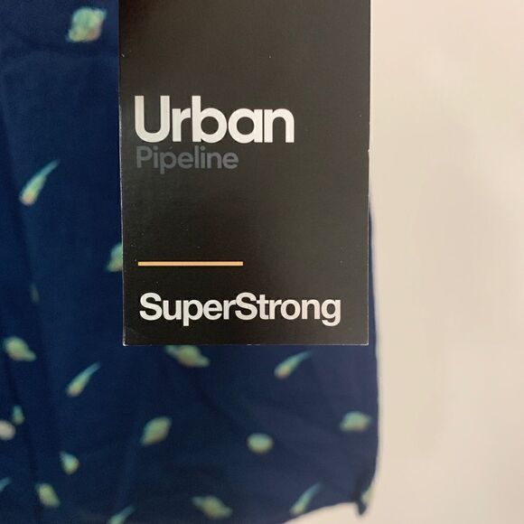 Urban Pipeline Boys Blue Planet Print Short Sleeve Button-Down Poplin Shirt  L - Picture 3 of 8